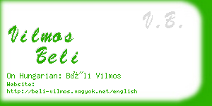 vilmos beli business card